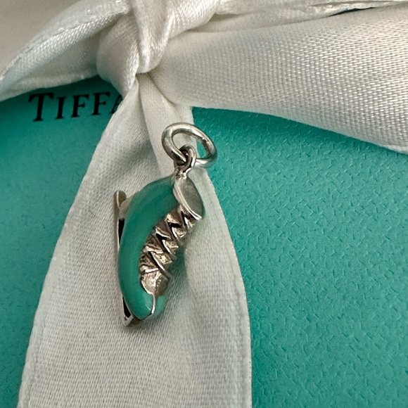 Tiffany & Co NEW Ice Skate Charm Blue Enamel Sterling Silver Christmas Charm - Picture 4 of 9
